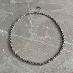 twist silver necklace