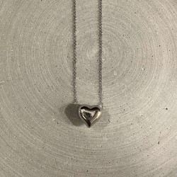 heart silver necklace