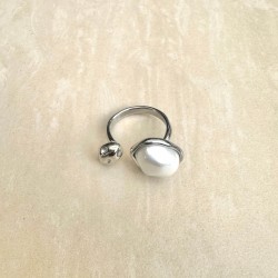 perla silver ring