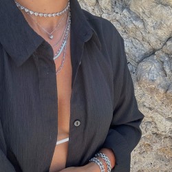 candy silver necklace