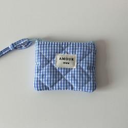 vichy blue pouch