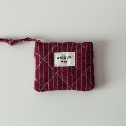burgundy pouch